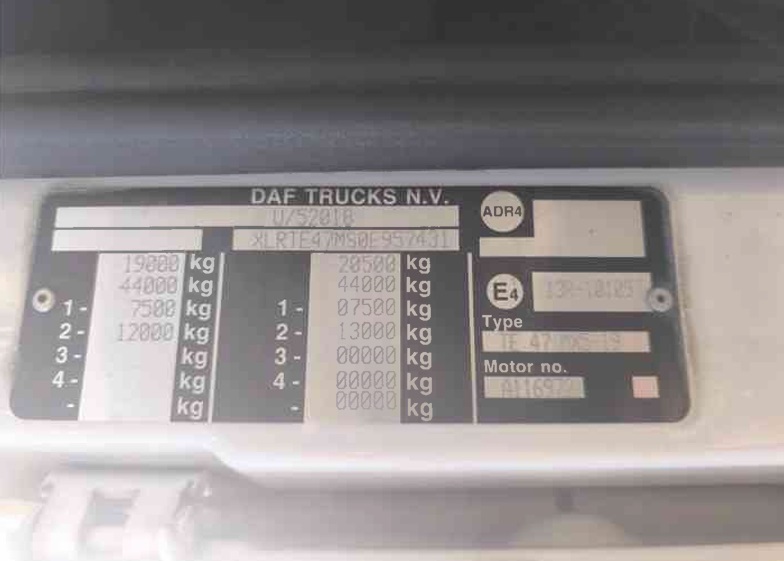 Daf, Ft Xf 105.460, 2012