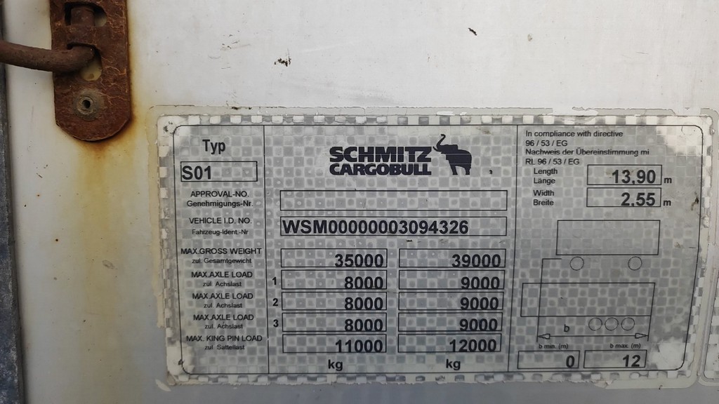 Schmitz, Cargobull S01, 2008