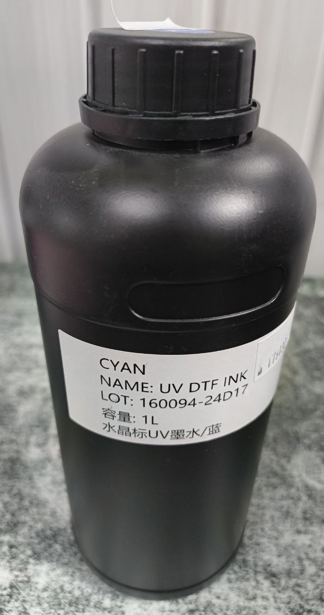 Чернила для принтера Cyan UV DTF INK объем 1 л.. артикул 160094-24D17. изготовитель TAOTECH DIGITAL TECHNOLOGY CO.. LTD.. состав неизвестен. страна производства неизвестна. срок годности неизвестен