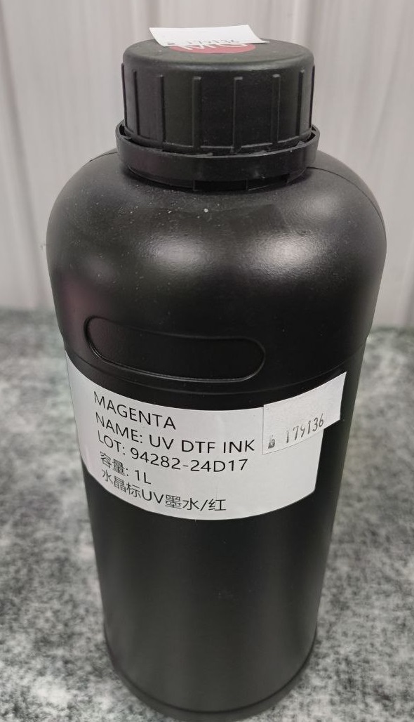 Чернила для принтера Magenta UV DTF INK объем 1 л.. артикул 94282-24D17. изготовитель TAOTECH DIGITAL TECHNOLOGY CO.. LTD.. состав неизвестен. страна производства неизвестна. срок годности неизвестен