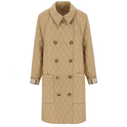 Плащ женский марки BURBERRY . коричневого цвета. артикул 8053043. страна производства Босния и Герцеговина. упаковка с загрязнениями и повреждениями. частично отсутствует 190