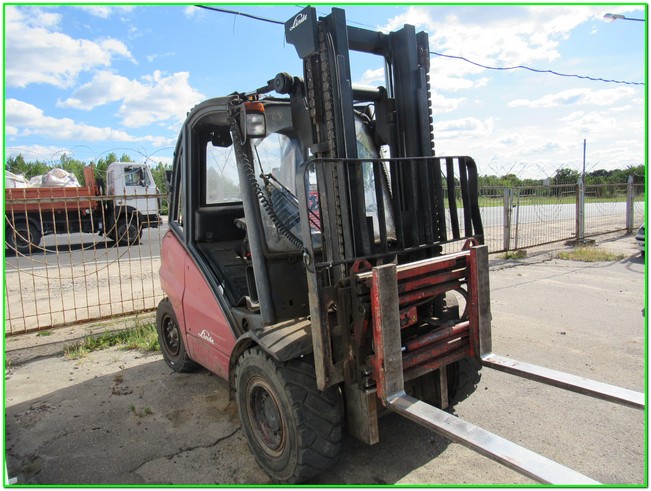 Дизельный вилочный погрузчик LINDE H45D-01. г.в.: ну. заводские (серийные) номера: H2X394S03204. страна-производитель: Германия. состояние: б/у. применимость: для работы на складах и в производственных условиях.
